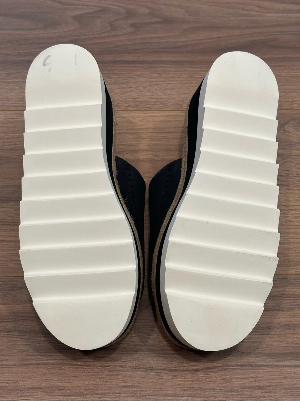 Free People Santorini‎ Espadrille Platform Sandal Leather in Black Size 9.5
